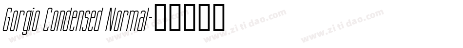 Gorgio Condensed Normal字体转换